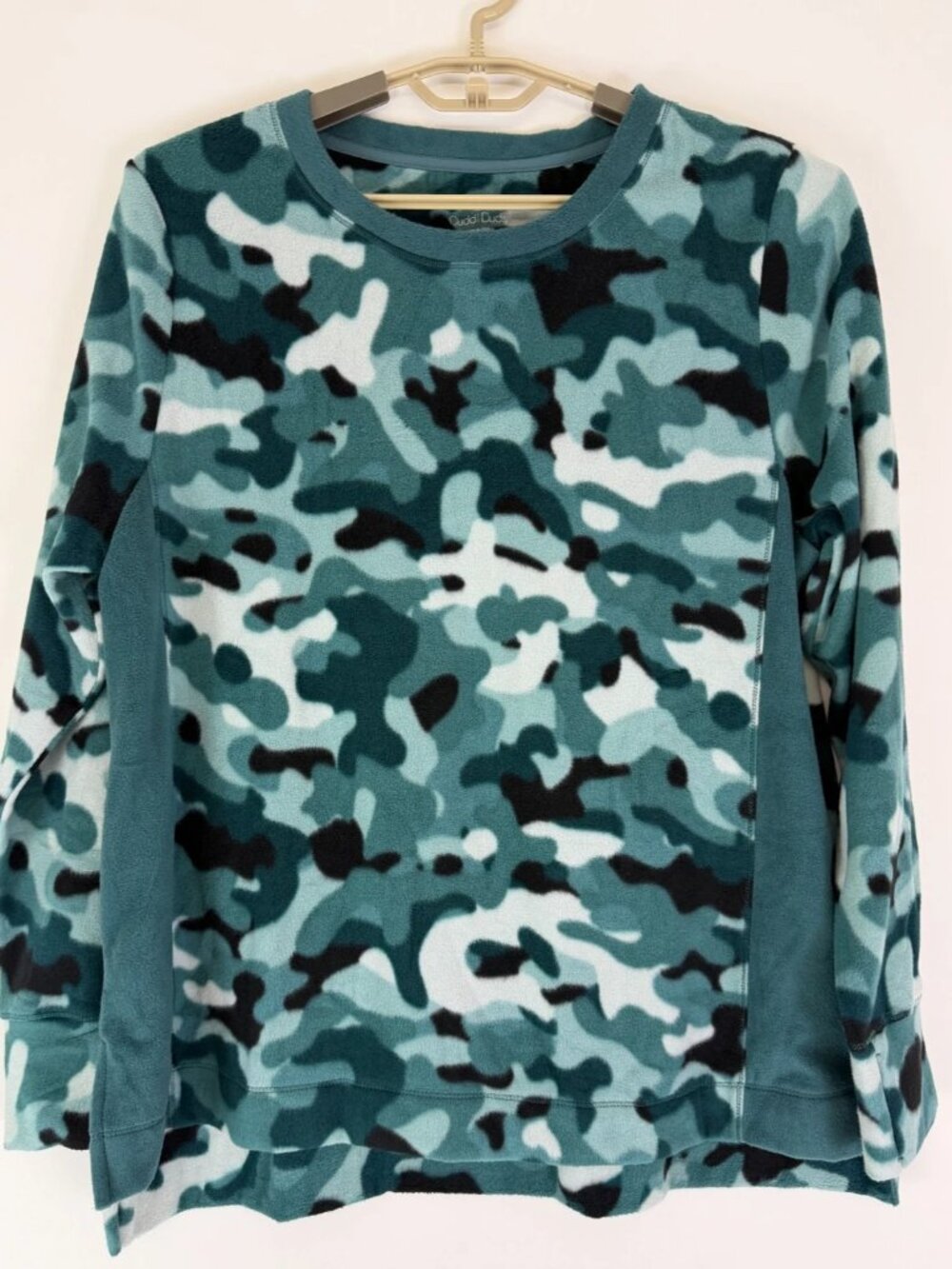 Cuddl Duds Camo Fleece Top Shirt W/ Thumbholes Size 3X New A381711